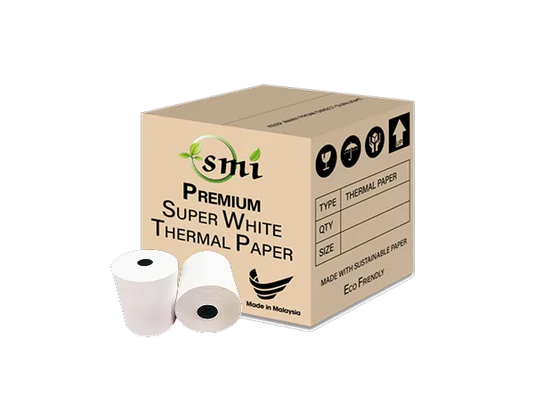 Receipt paper rolls sized for POS printers